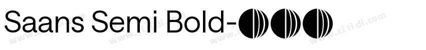 Saans Semi Bold字体转换